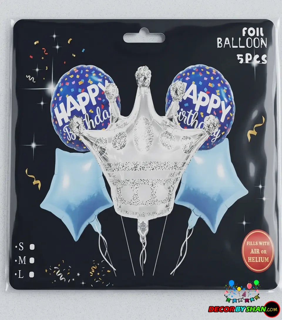 Happy Birthday Foil Baloon Sets 5Pcs