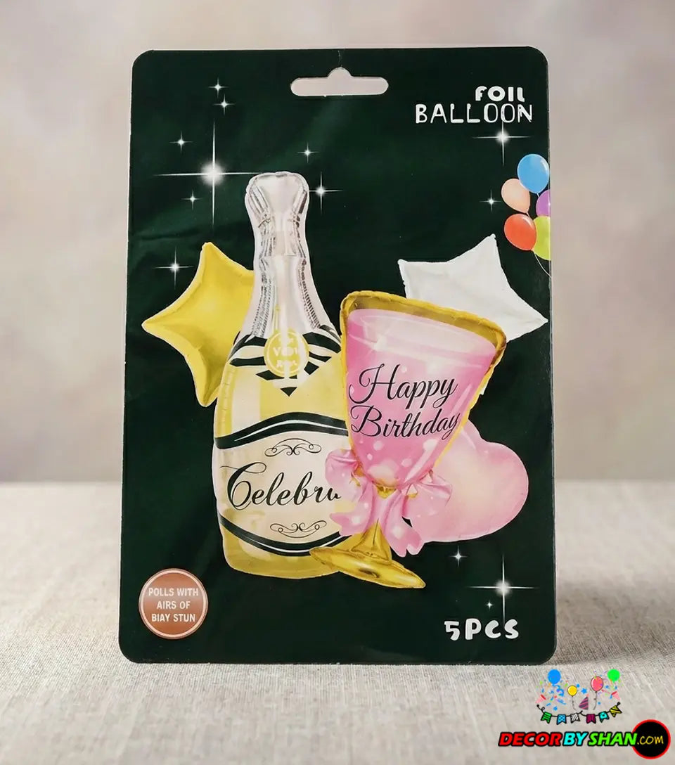 Happy Birthday Foil Baloon Sets 5Pcs