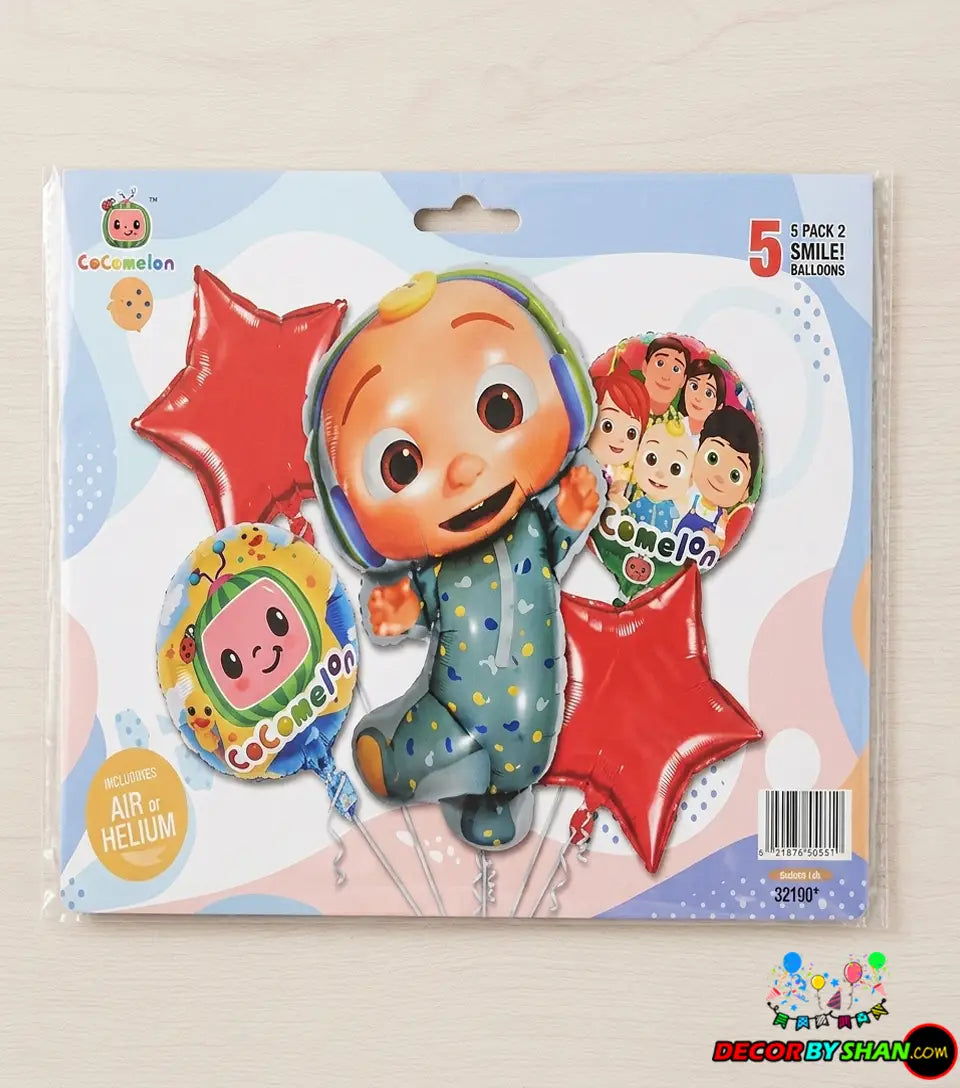 Cocomelon foil balloon Set