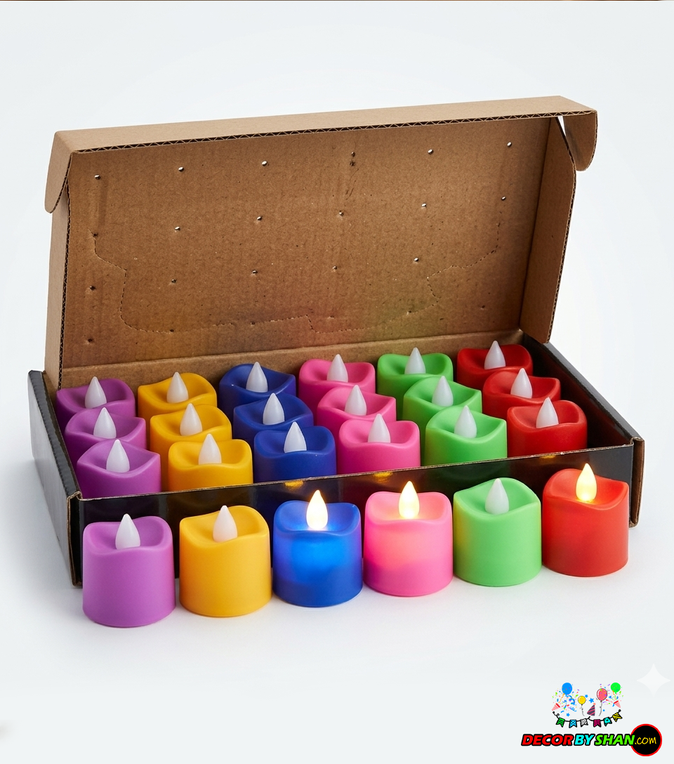 LED Tea Light Candles Mix Color