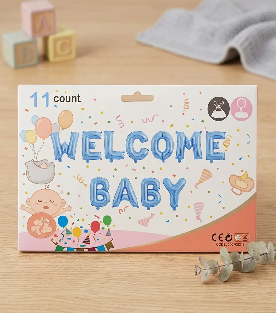 Welcome Baby Foil Balloon Set