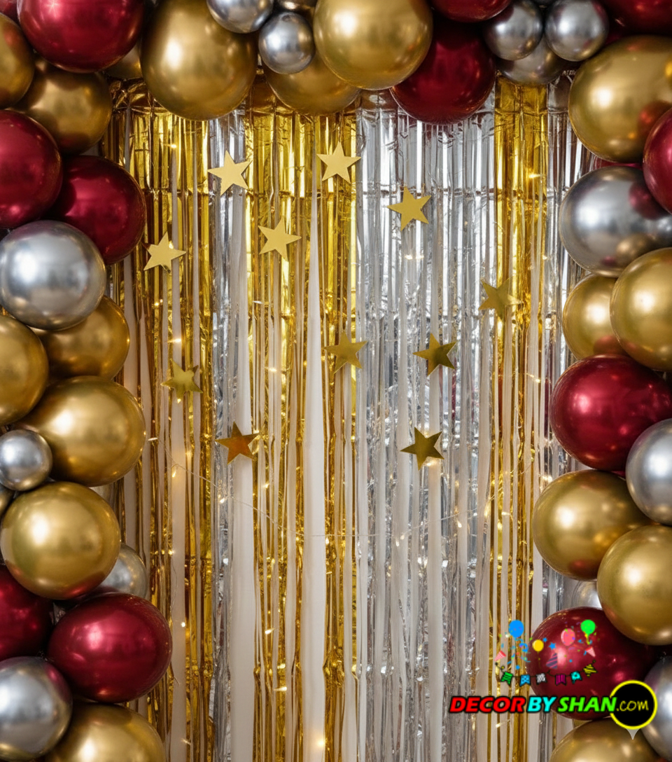 Golden Star Hanging Décor Small 12Pcs/Pack