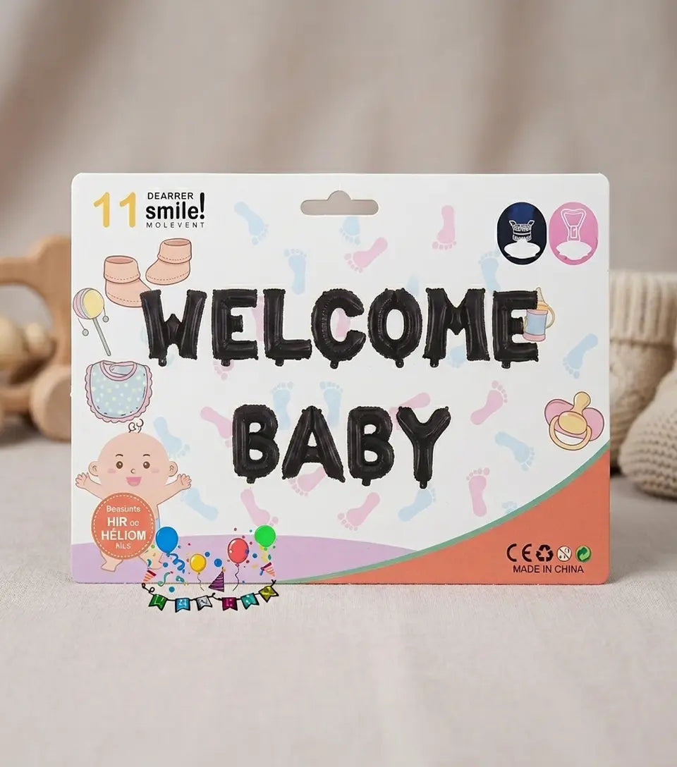 Welcome Baby Foil Balloon Set