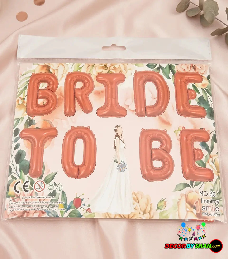 Bride To Be Foil Balloons Set