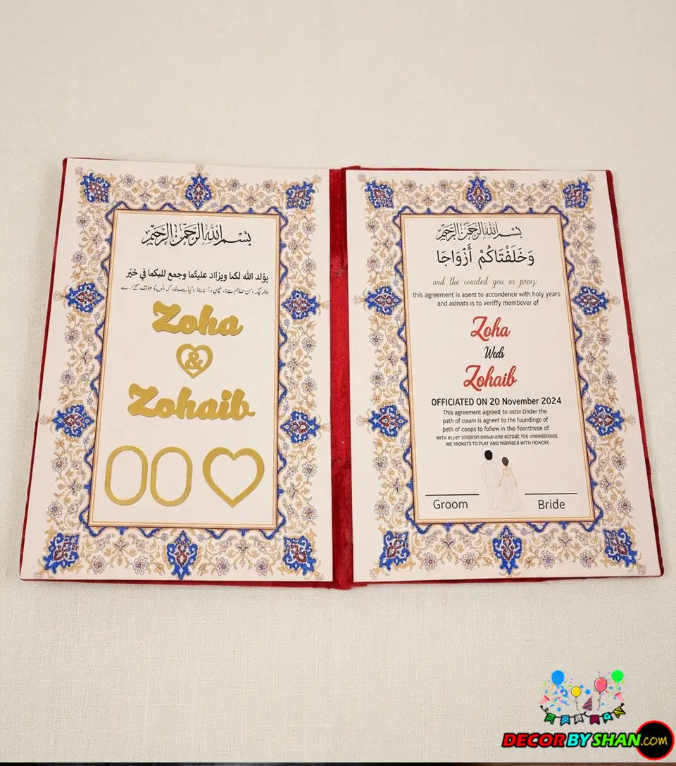 Customise Nikah Thumb Album A4