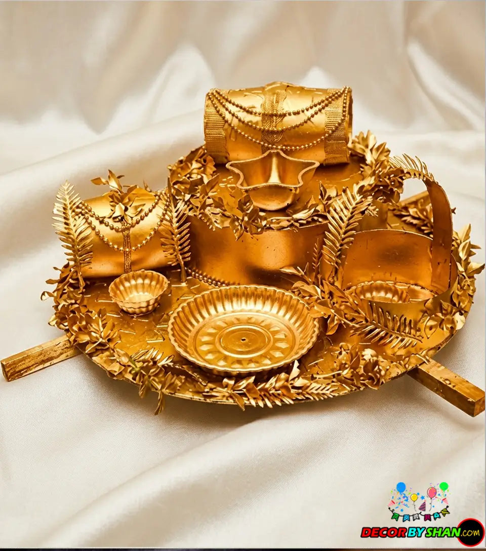 Mehndi Thaal Golden 18″