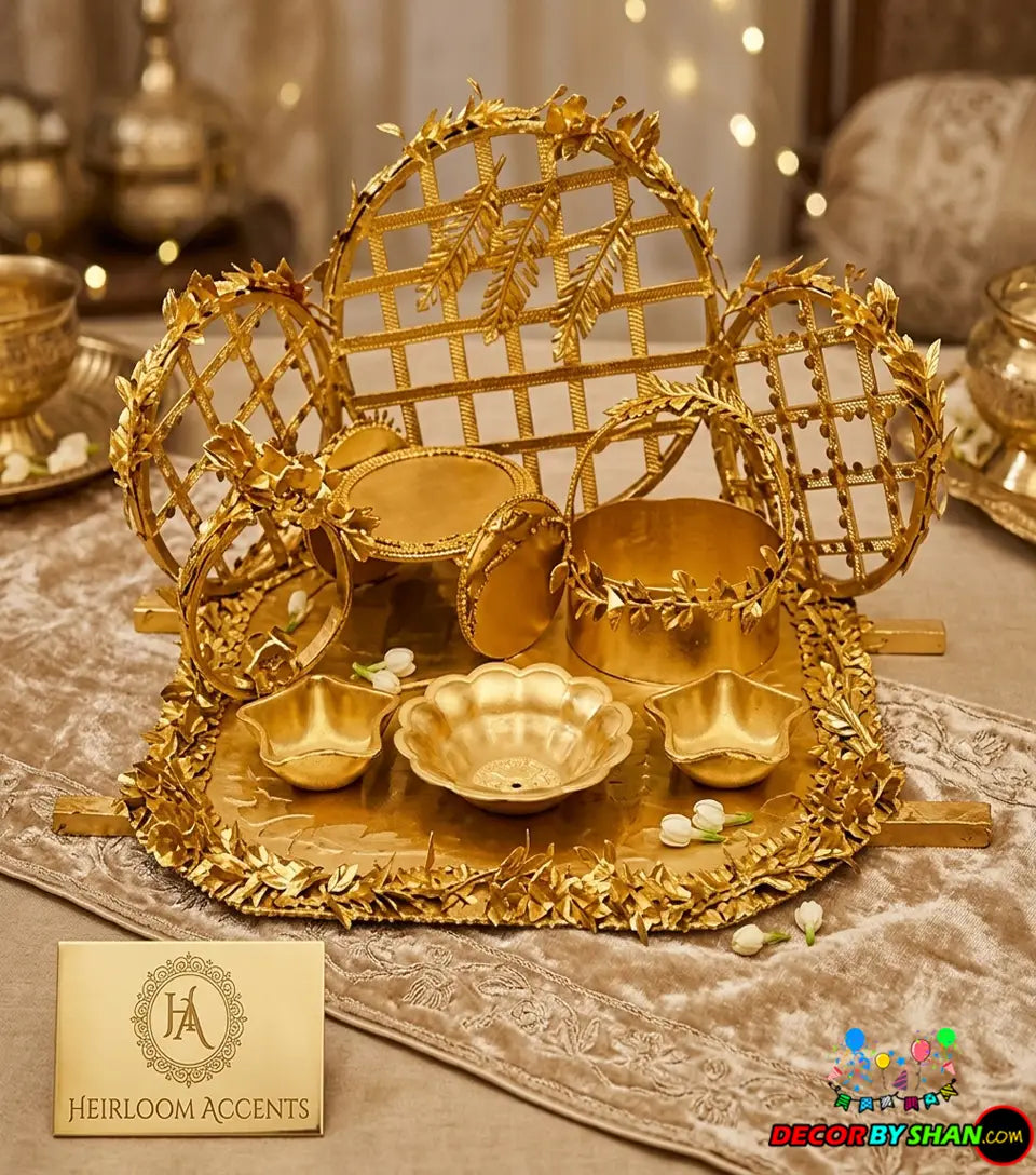 Mehndi Thaal Golden 18″