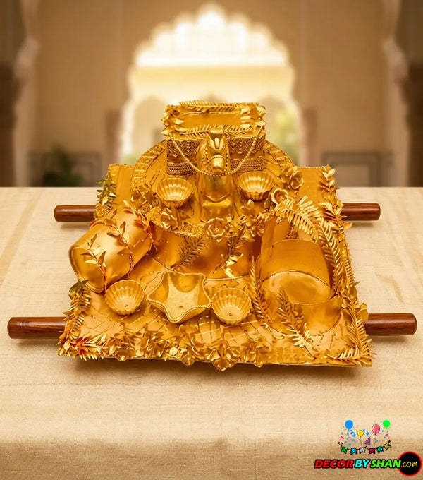 Mehndi Thaal Golden 18"