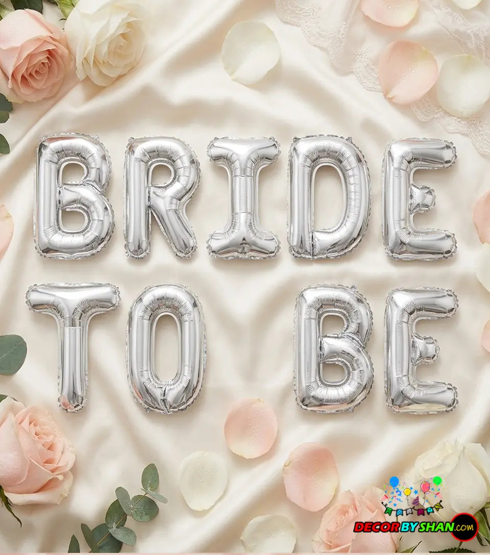 Bride To Be Foil Balloons Set