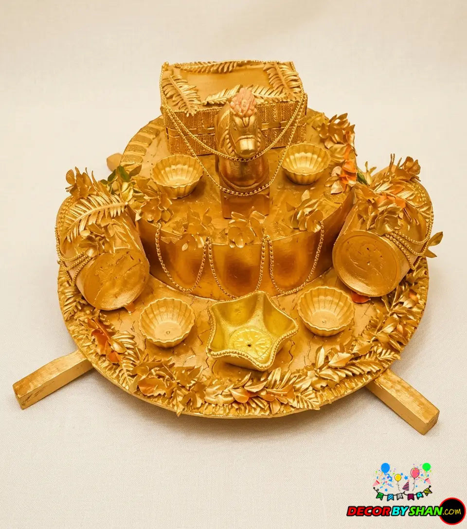 Mehndi Thaal Golden 18″