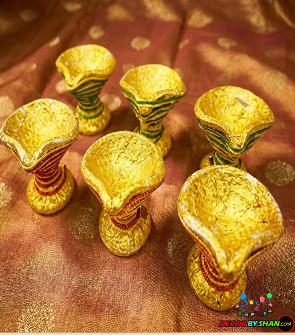 Stand Diya Fancy Big 6Pcs/Pack