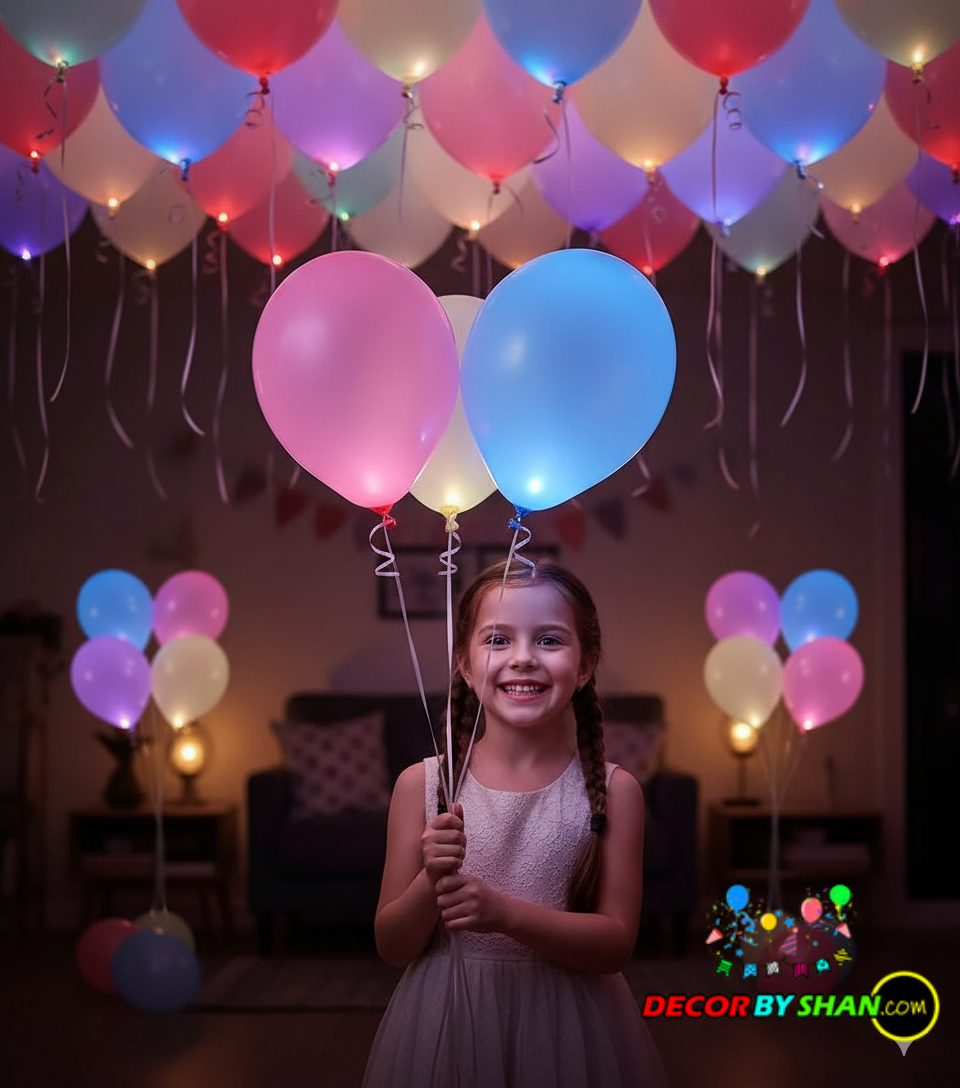 Balloons: H.B Led Light Balloon 5pcs Pack