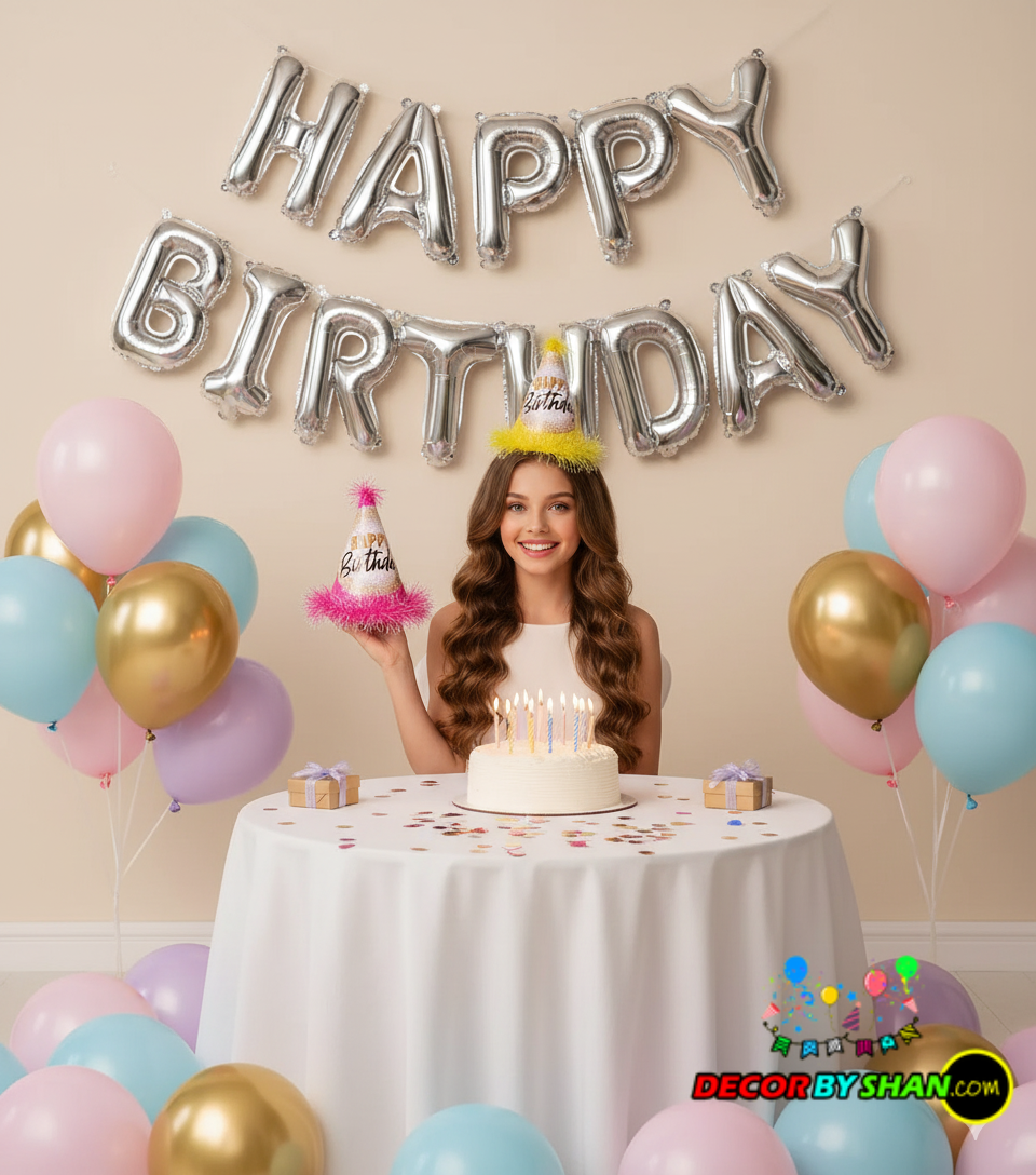Happy Birthday Tie Lari Cap Medium