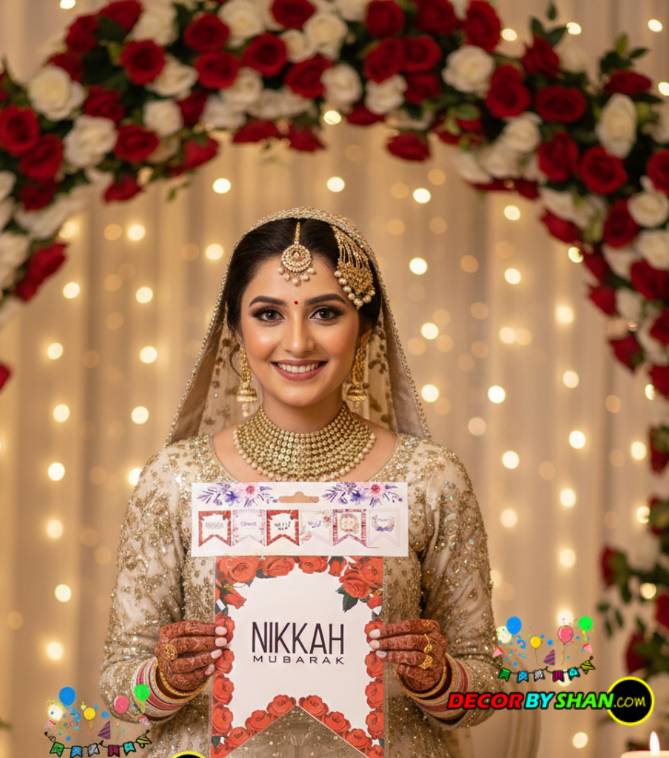 Nikkah Mubarak Letter Banner