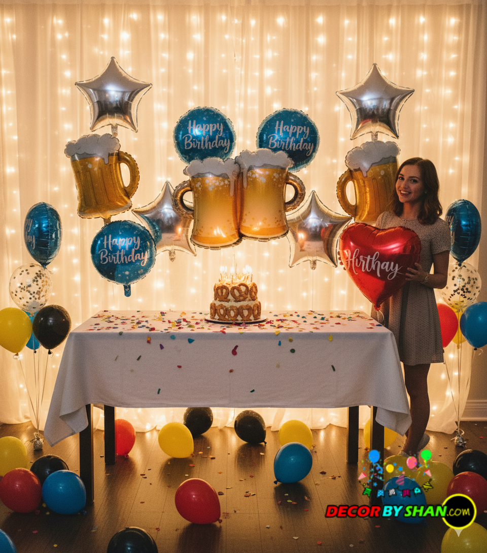 Happy Birthday Foil Baloon Sets 5Pcs