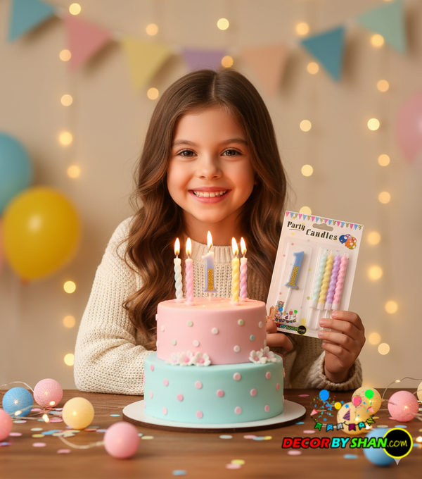 First Birthday Stand Candles