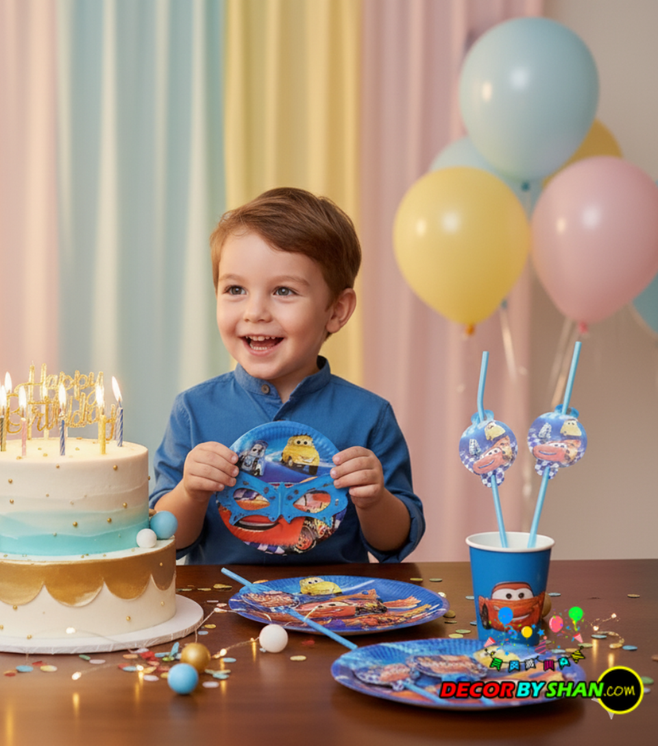 Car Racing Birthday Character Set