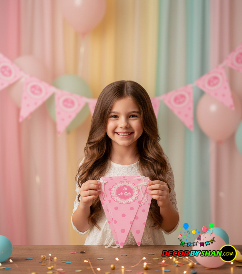 It’s a Boy/Girl Bunting 12PC/Pkt