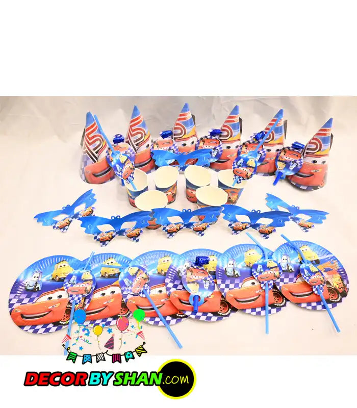 Car Racing Birthday Character Set