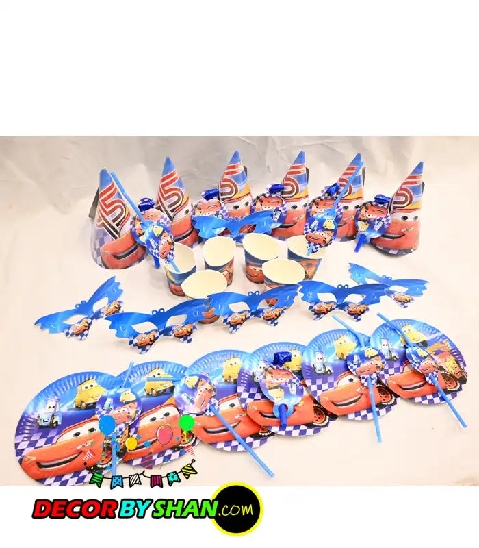 Car Racing Birthday Character Set