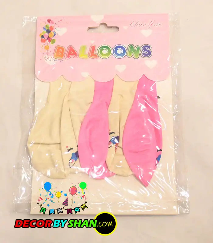 Balloons: Unicorn Face Balloons Card 2.8g 5pcs/pack