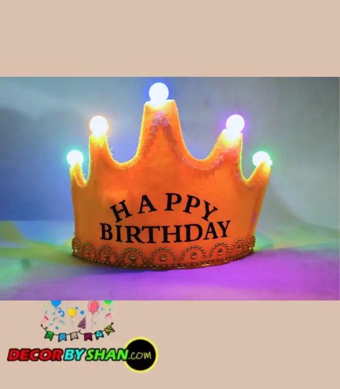 Happy Birthday LED Light Crown