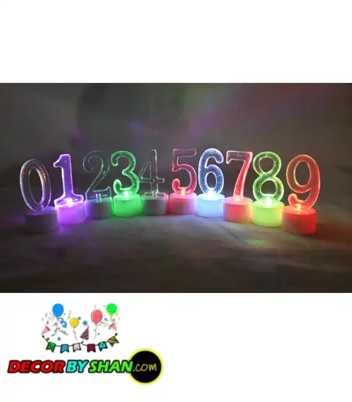 LED Light Numbering Candles