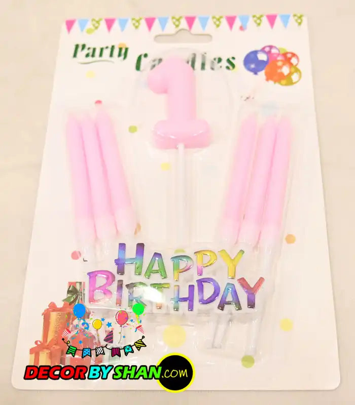 First Birthday Stand Candles
