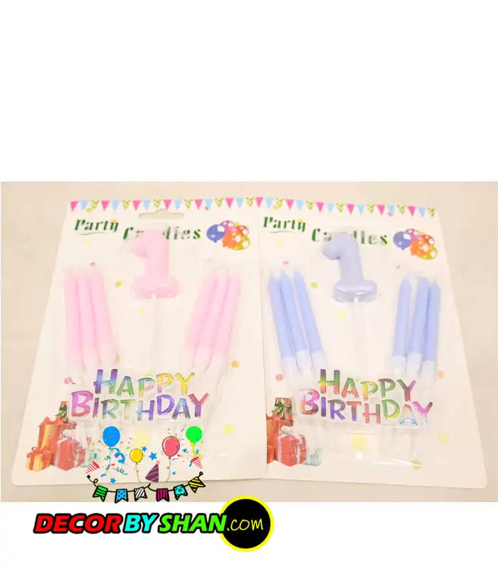 First Birthday Stand Candles