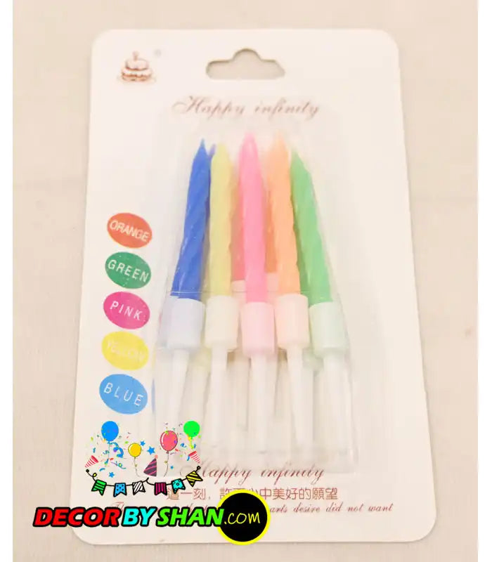 Stand Candles Colorful Small 10pcs