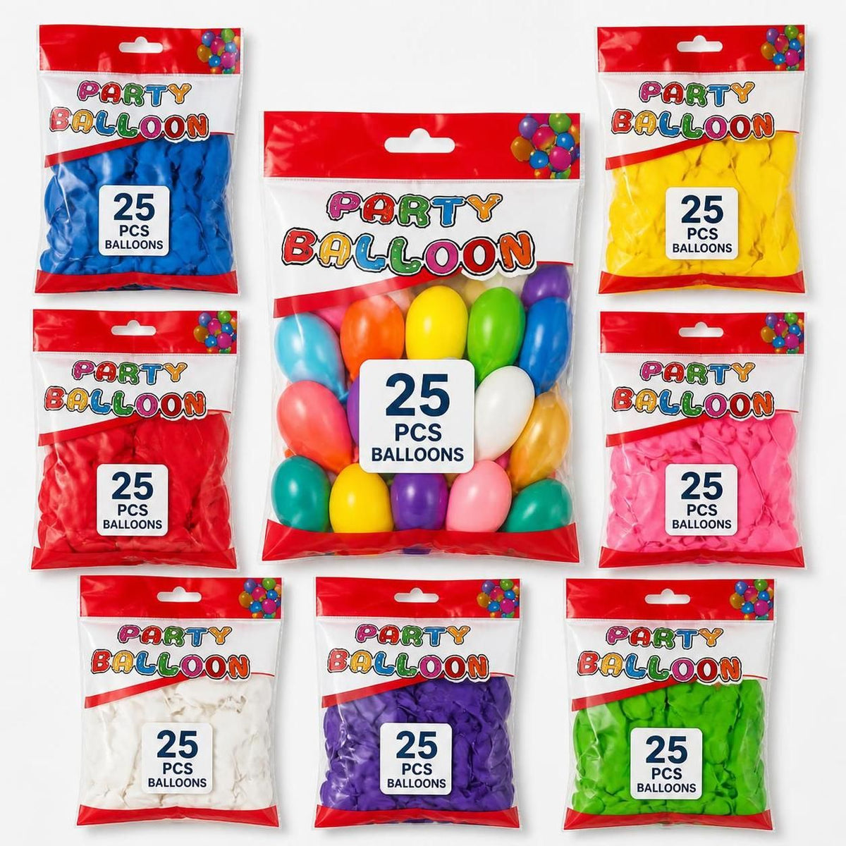 Single Color Baloon Card 25pcs/pack