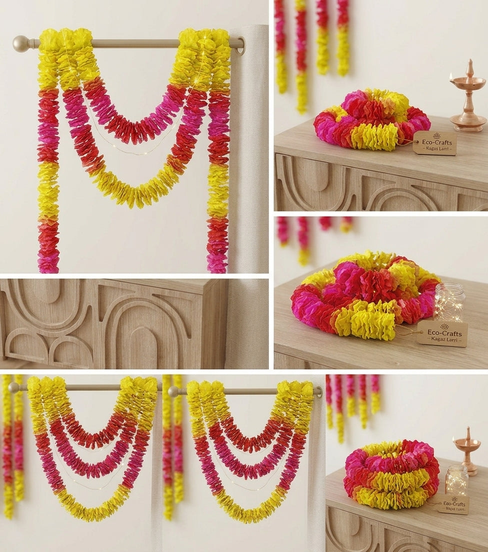 Kagaz Gajra Larri Decoration 12pcs/Bundle