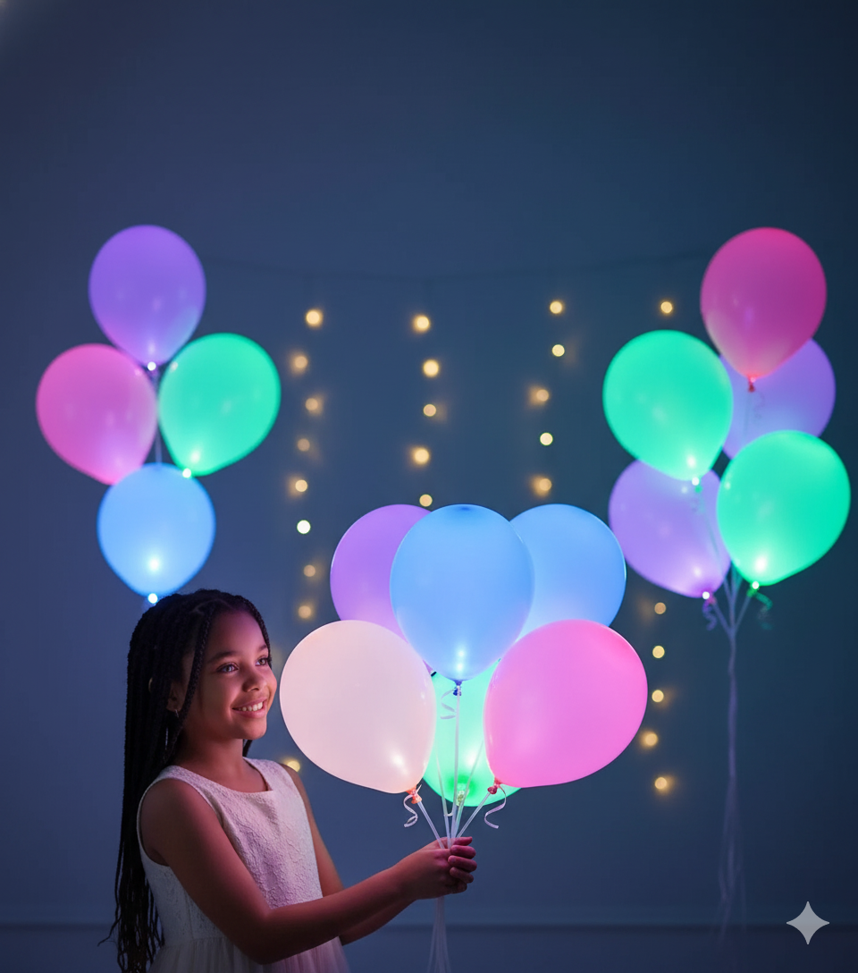 Balloons: H.B Led Light Balloon 5pcs Pack