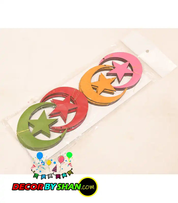 Star & Moon Hanging Décor 12Pcs/Pack