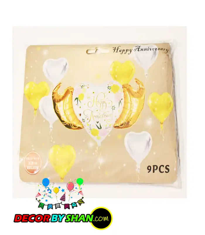 Happy Anniversary Foil Balloon Set 5Pcs