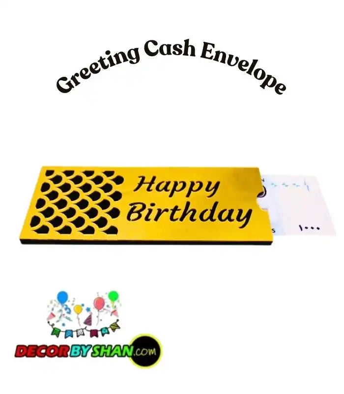 Happy Birthday Acrylic Envelope