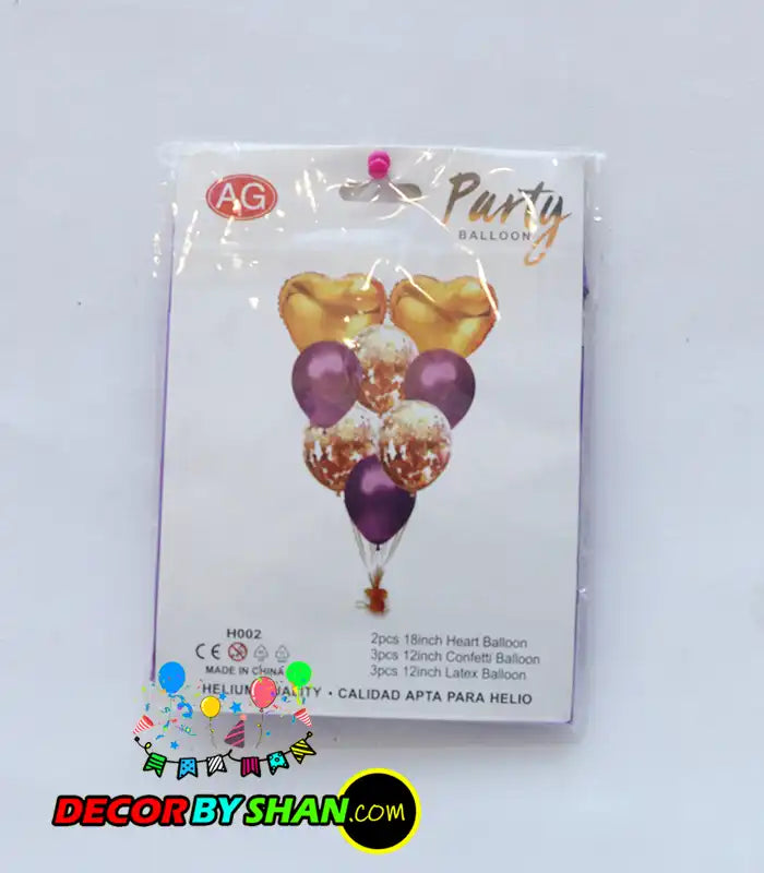Confetti,Foil,Latex  Baloon Card Set