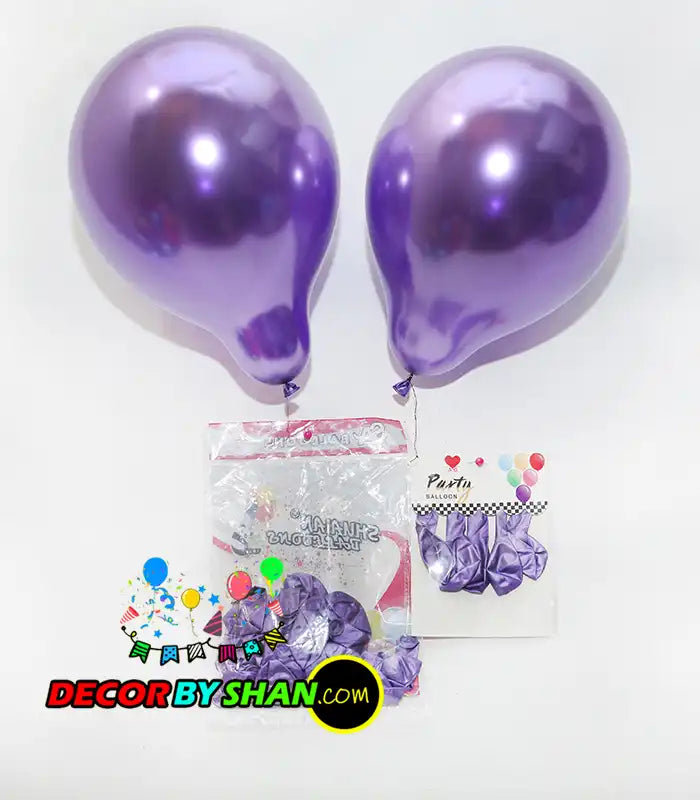 Balloons: Metallic Balloon Single Color 50pcs Pack