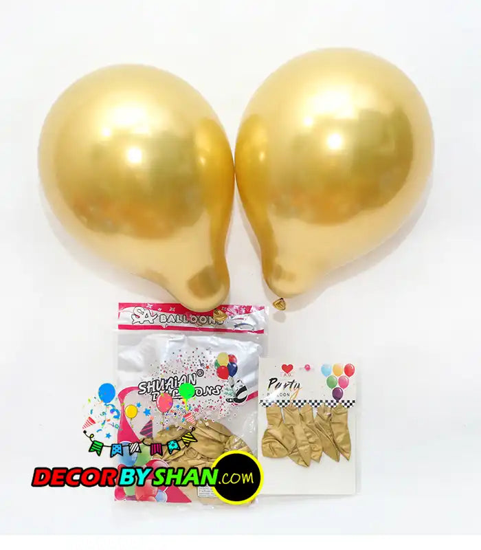 Balloons: Metallic Balloon Single Color 50pcs Pack