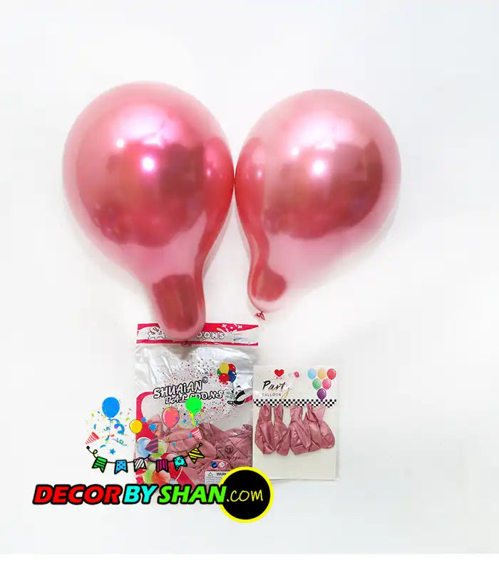 Balloons: Metallic Balloon Single Color 50pcs Pack