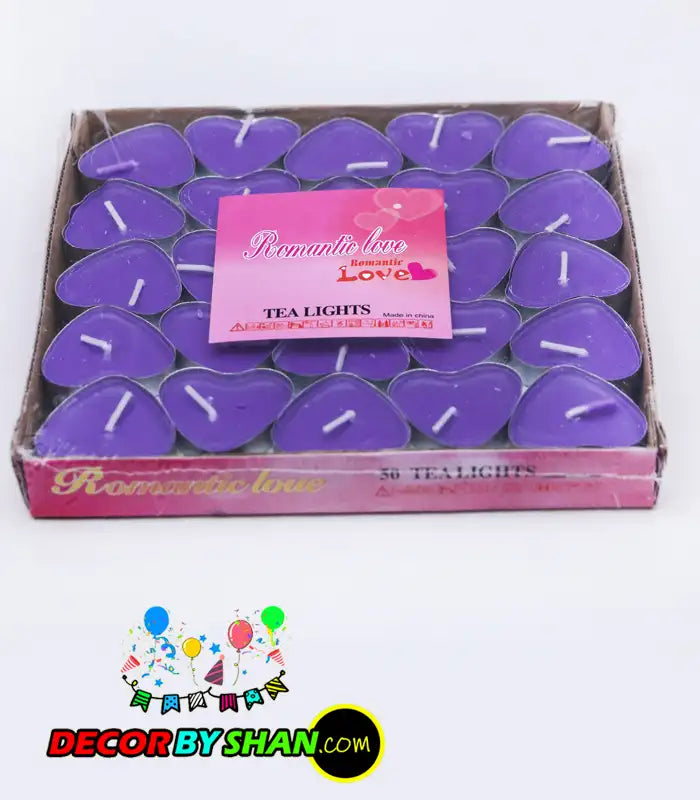 Floating Candles Heart Shape 50pcs Pack