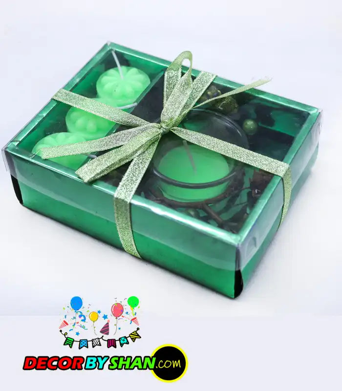 Glass candle 3 pcs pac