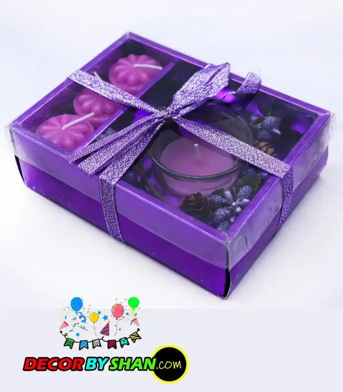 Glass candle 3 pcs pac