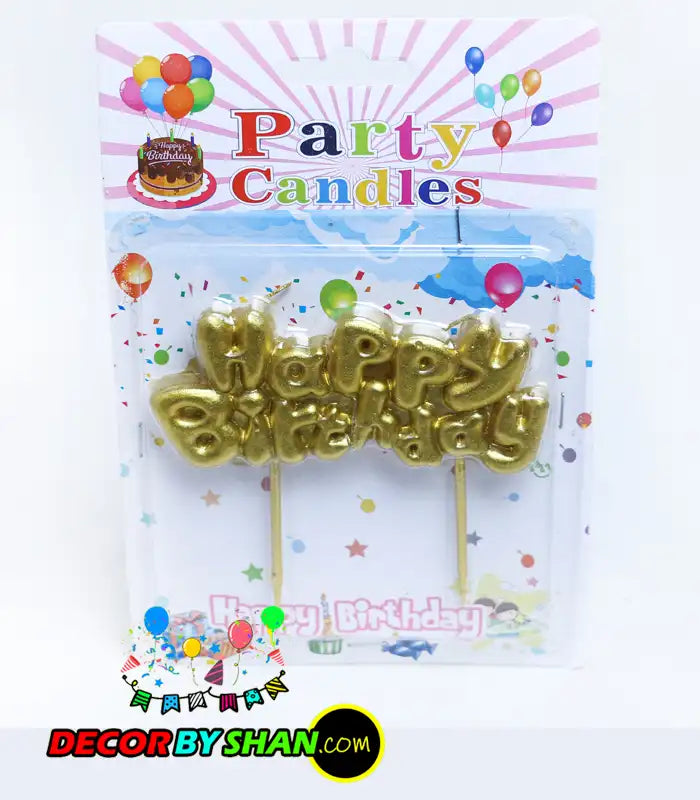 Happy Birthday Cake Topper Candles