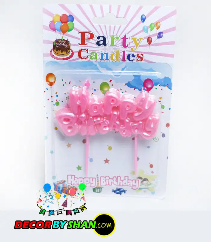 Happy Birthday Cake Topper Candles