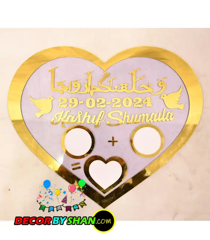 Heart Shape Nikah Thumb Plates