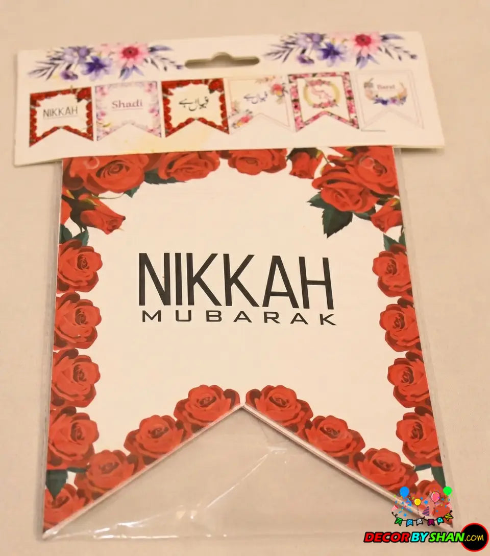 Nikkah Mubarak Letter Banner