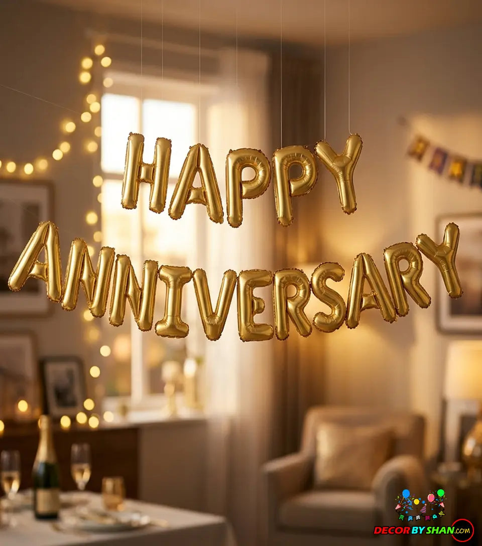 Happy Anniversary Foil Balloon Set