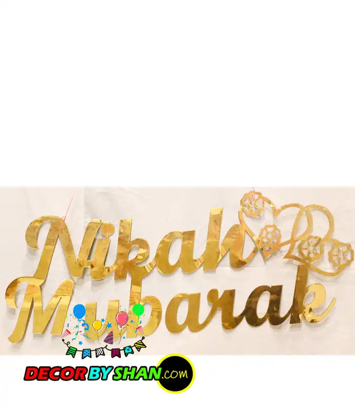 Nikah Mubarak Stage Background Writing
