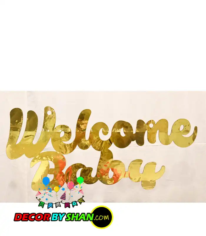 Welcome Baby Stage Background Writing